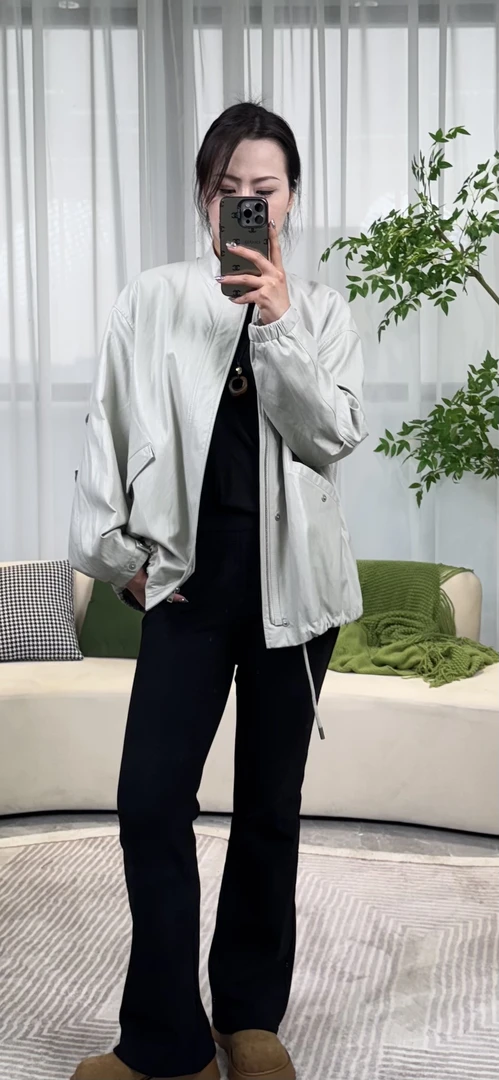 TF女士真皮头层绵羊皮真皮皮衣春季新款上新