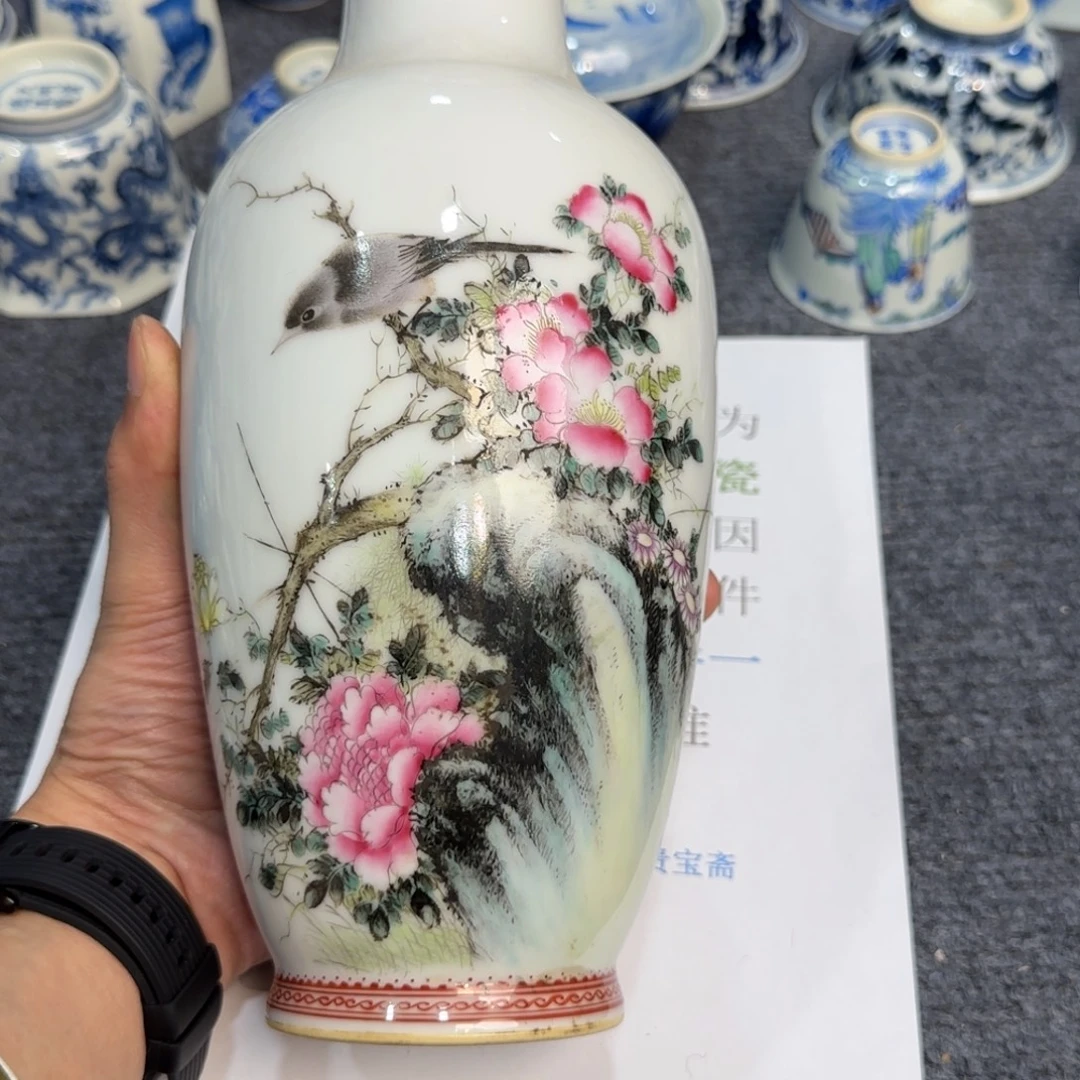 瓷杯子当代仿古精品全手工