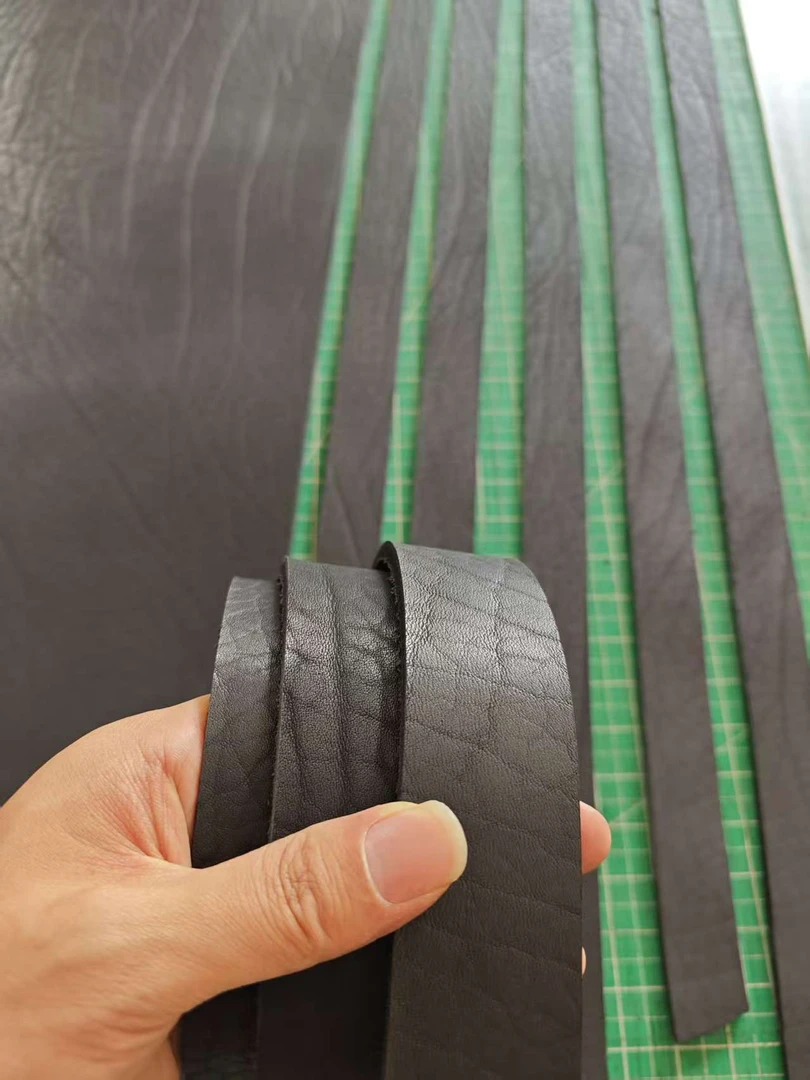 特价微瑕不封边不打孔无扣头头层真皮牛皮直播专用半成品带条