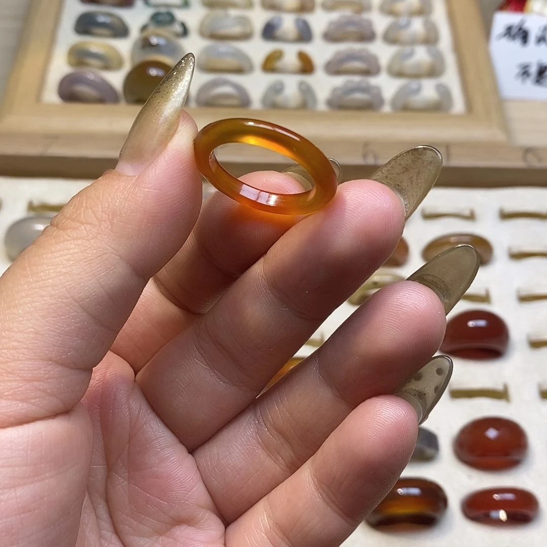 玛瑙/玉髓未镶嵌戒指A03港19不退换