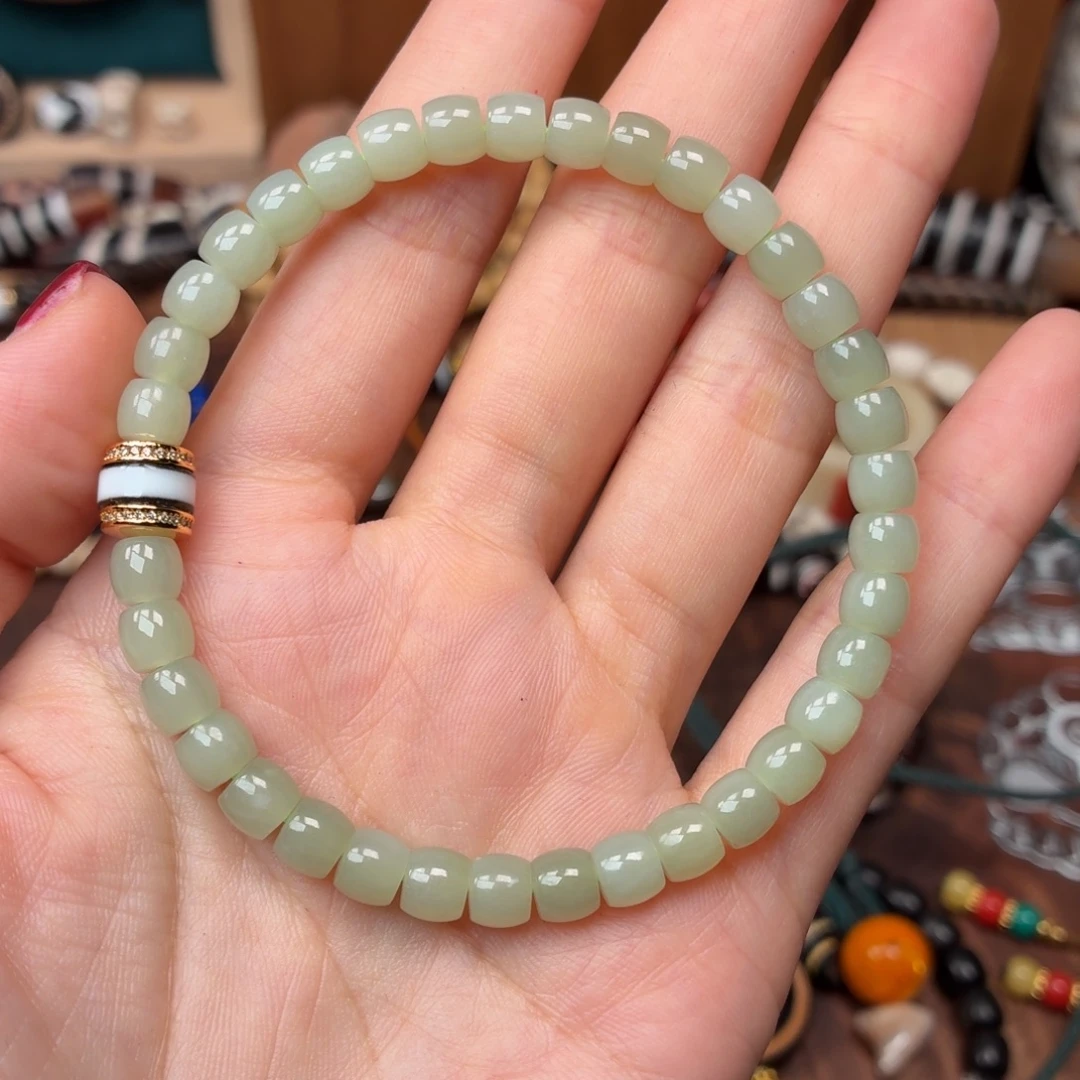 和田玉未镶嵌手链和田玉单圈-6mm