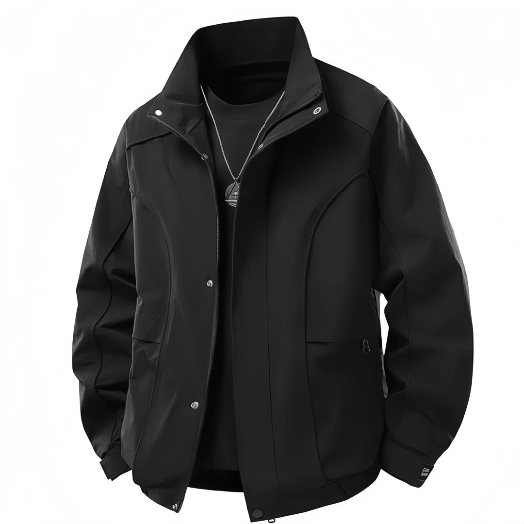 稻草人2025春季新款男士防风户外休 闲复古宽松运动痞帅夹克外套