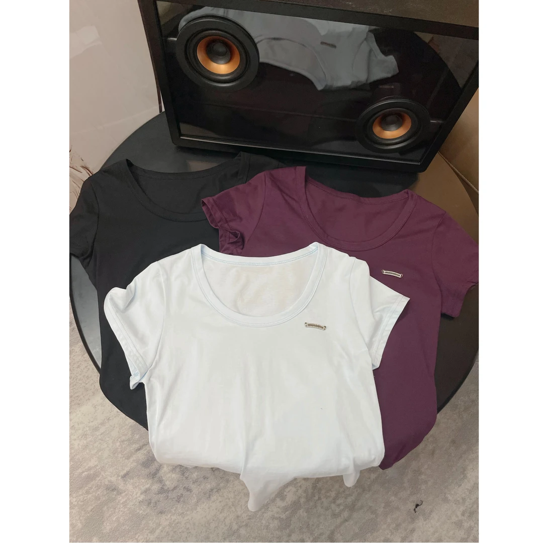 《现货》【克克】夏季新品时尚轻薄显瘦百搭修身U领短袖T恤Ani-B917