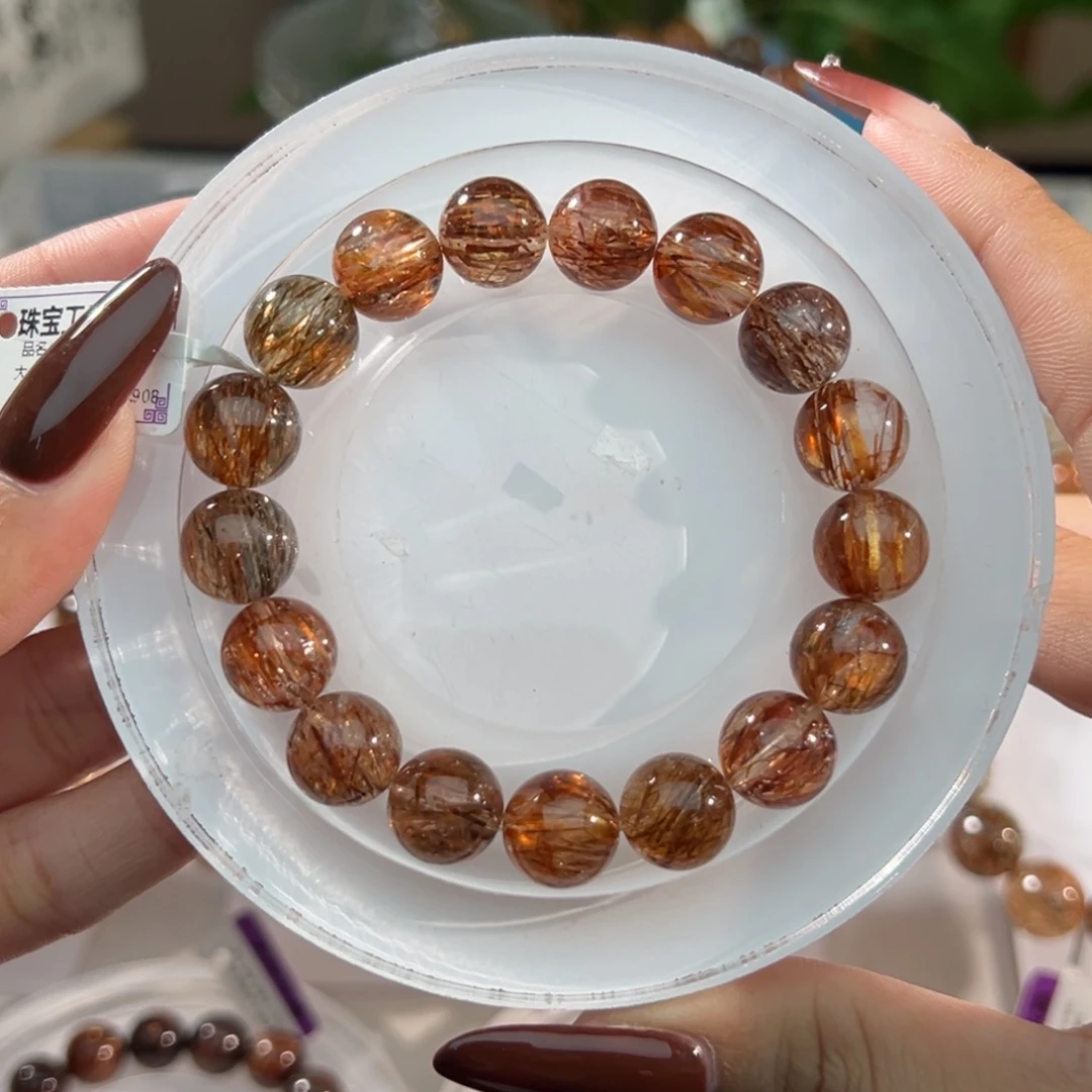 水晶未镶嵌手链黑金超七11