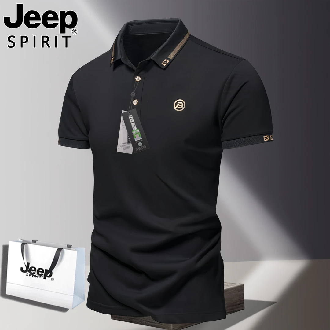 JEEP吉普男士潮牌POLO衫春夏季薄款休闲透气翻领百搭短袖商务通用