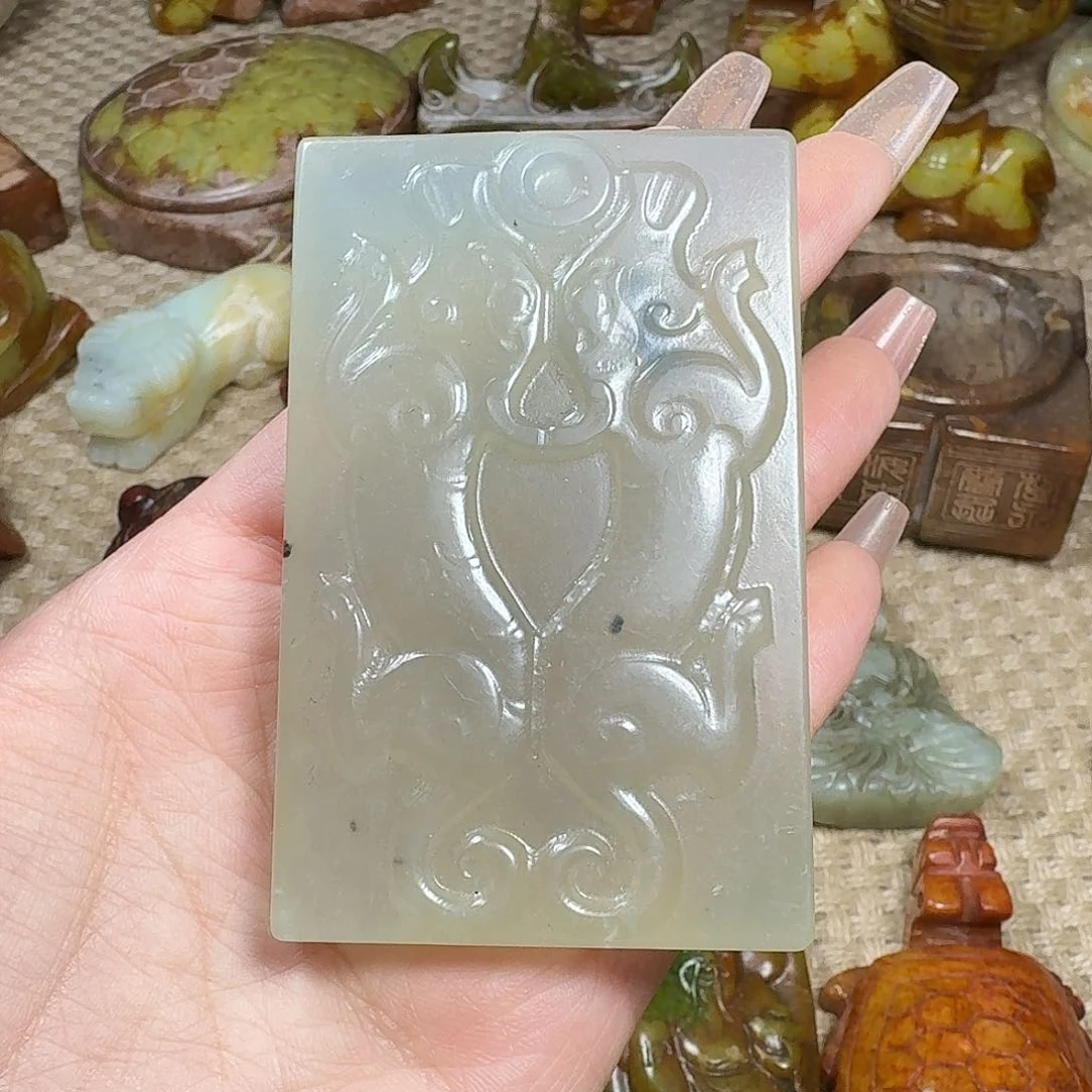 白玉菩提吊坠挂件