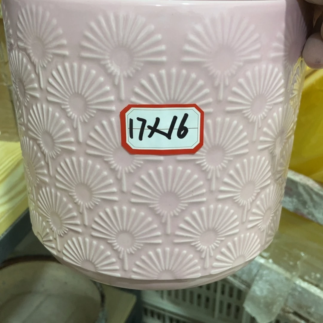 红陶高温陶瓷花盆