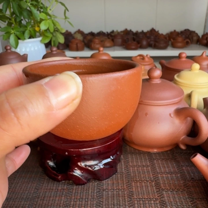 紫砂茶壶将坡杯子两个50cc