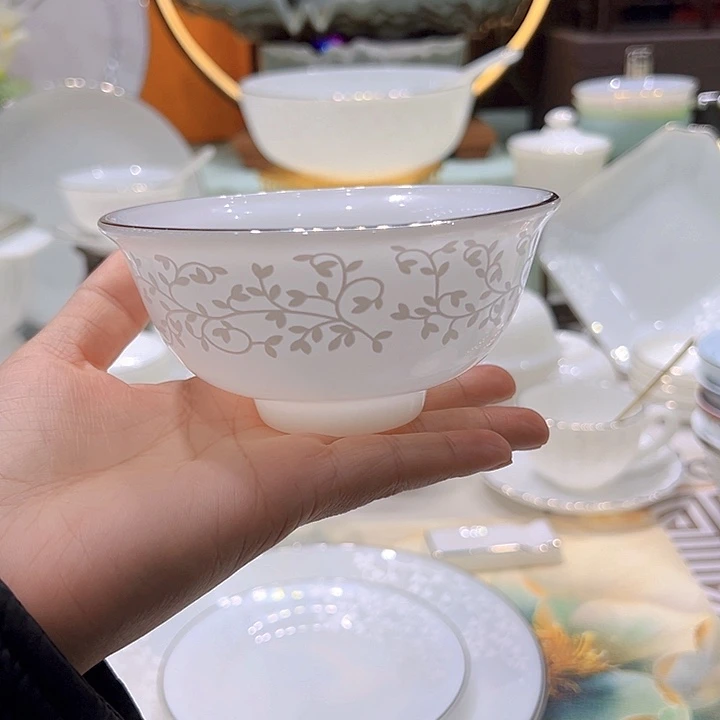 暗香浮动单拍4.5寸米饭碗10个