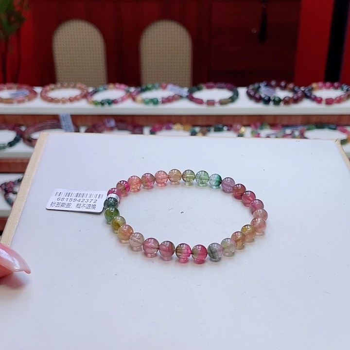 碧玺未镶嵌手串多样性发其一