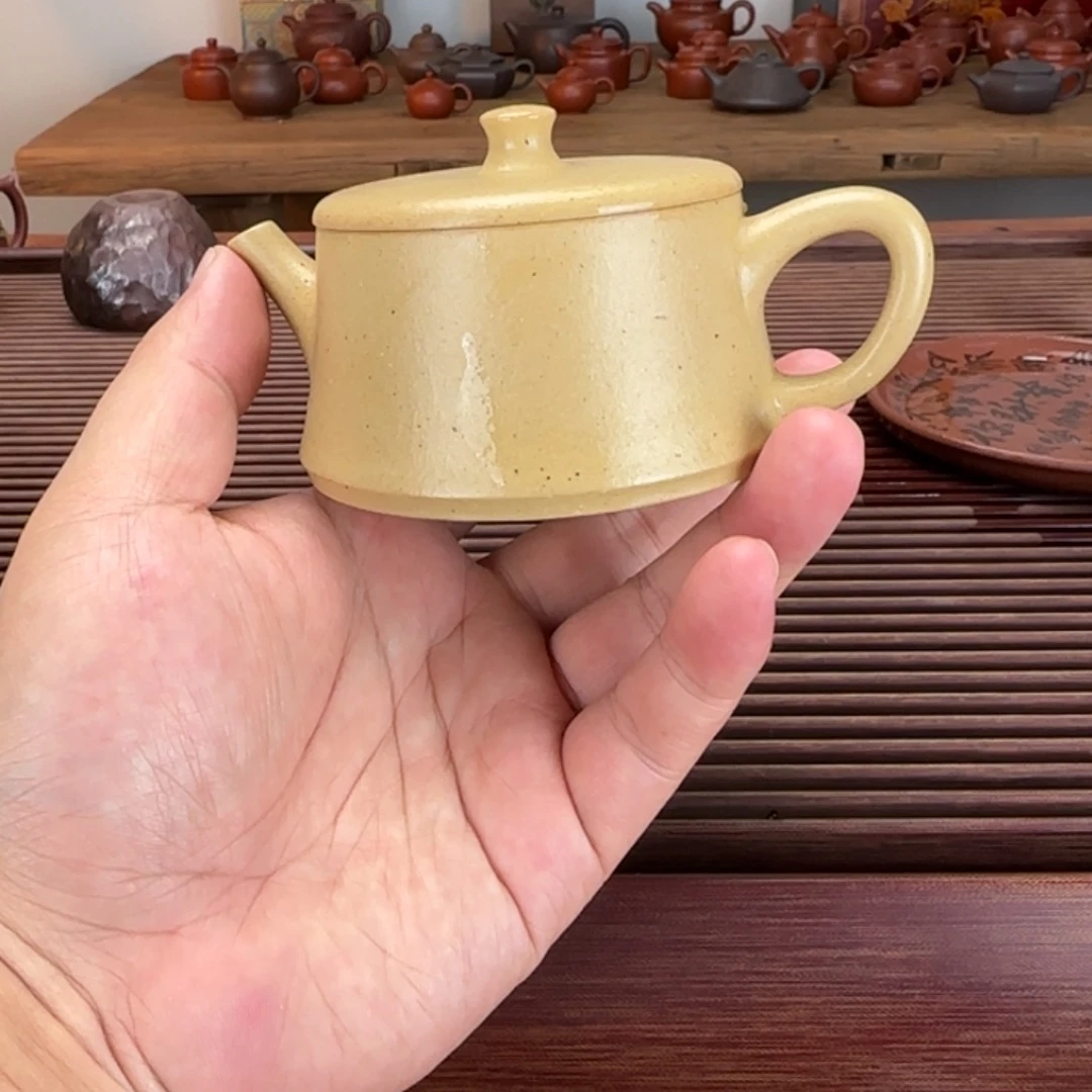 紫砂茶壶本绿140cc半手