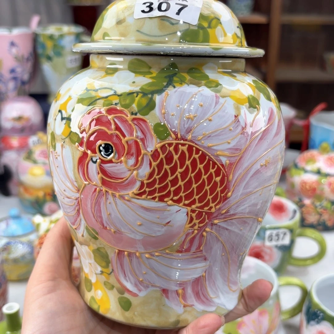 景德镇手绘高温釉下彩陶瓷茶具