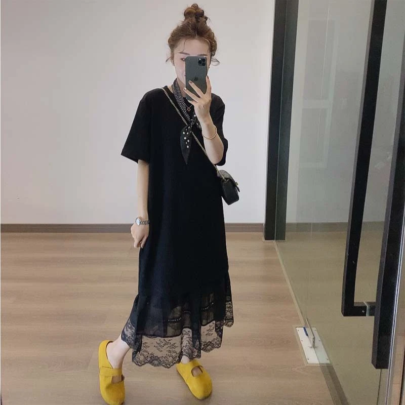 优质现货 休闲T恤连衣裙配半身裙两件套夏季今年流行的套装裙