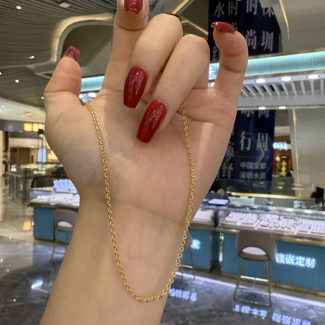 （开业大吉）车花闪O M扣链素链 时尚新款百搭