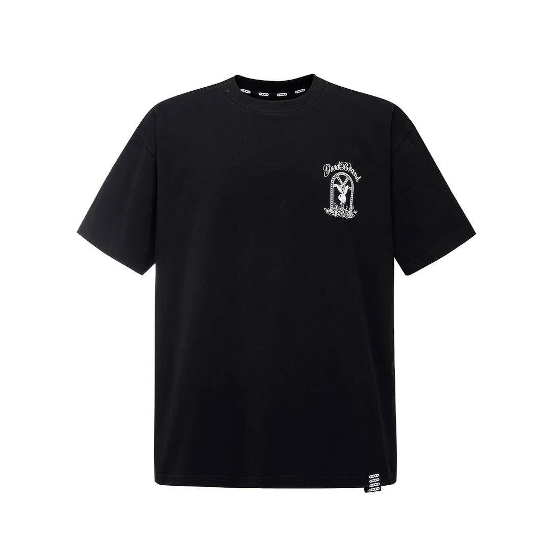 GB-GOODBRAND 2026SS PLAYBOY联名线条烫钻窗户女郎轻奢时尚短袖