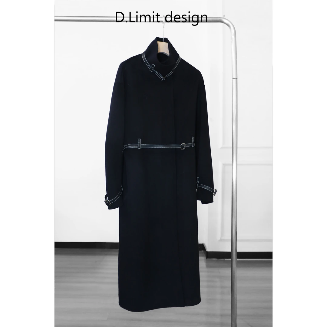 【D.Limit design】高级轻奢清冷感长款毛呢外套DLOB5060