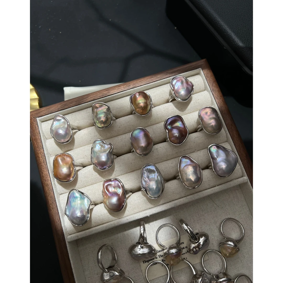 JUNMU（第二批）怪色大巴洛克戒指高级感925银戒指多样性发货发一