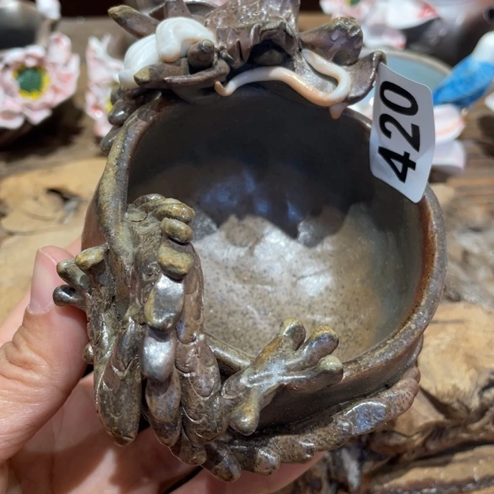 手工制作陶瓷茶具茶杯青蛙