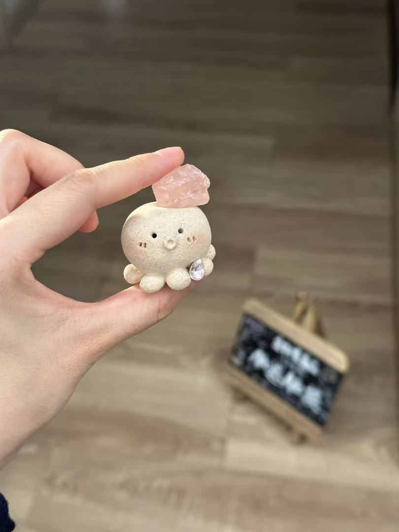 水晶小豆丁可爱粉水章鱼