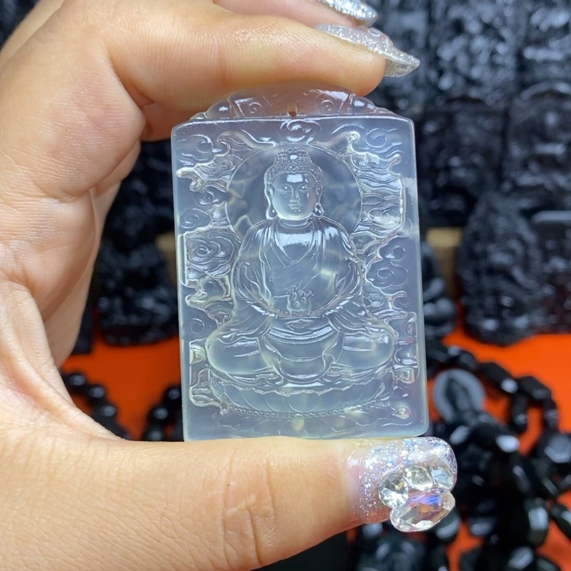 【闪购商品】未镶嵌蛇纹石玉颈饰菩*心