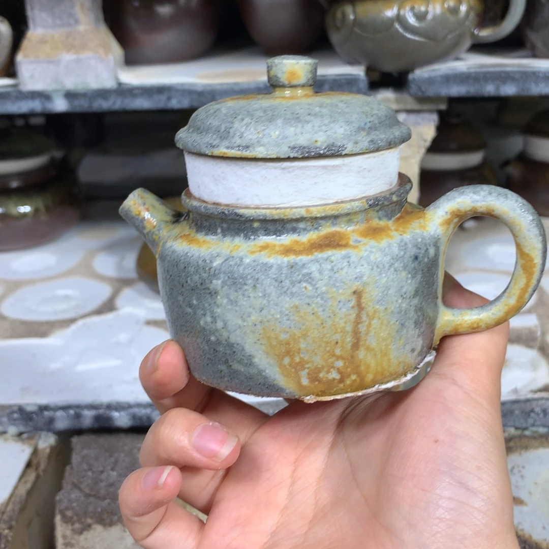 茶壶紫砂纯自然柴烧