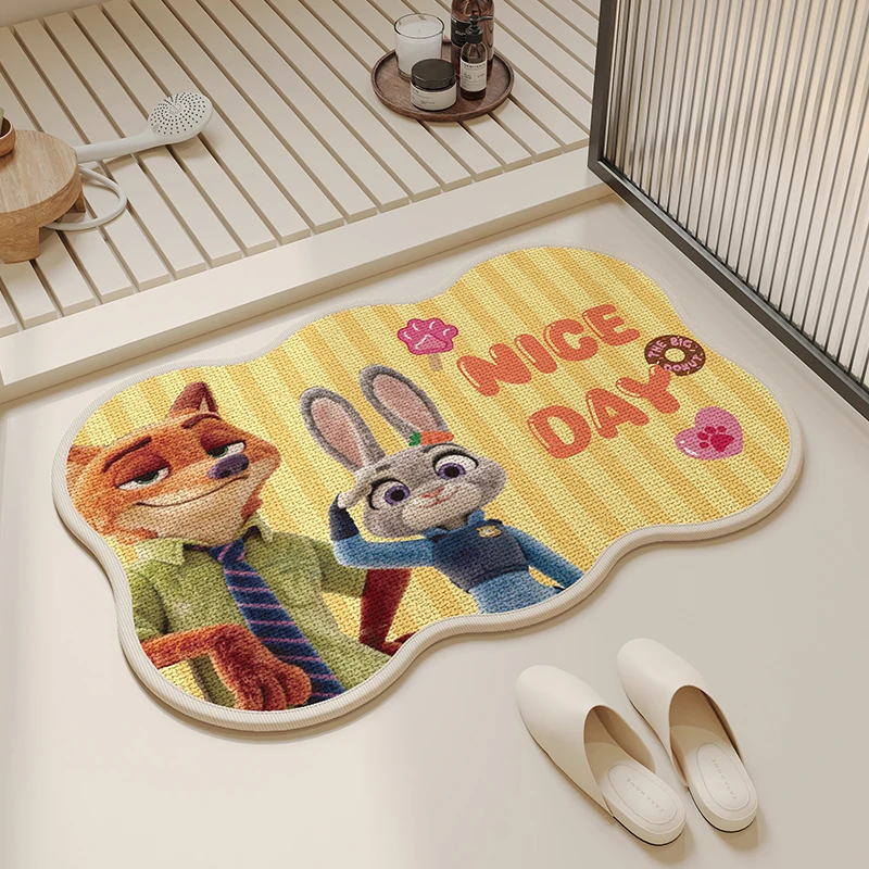 默契搭档时刻亚麻编织浴室吸水速干防滑家用卫生间门口实用脚垫