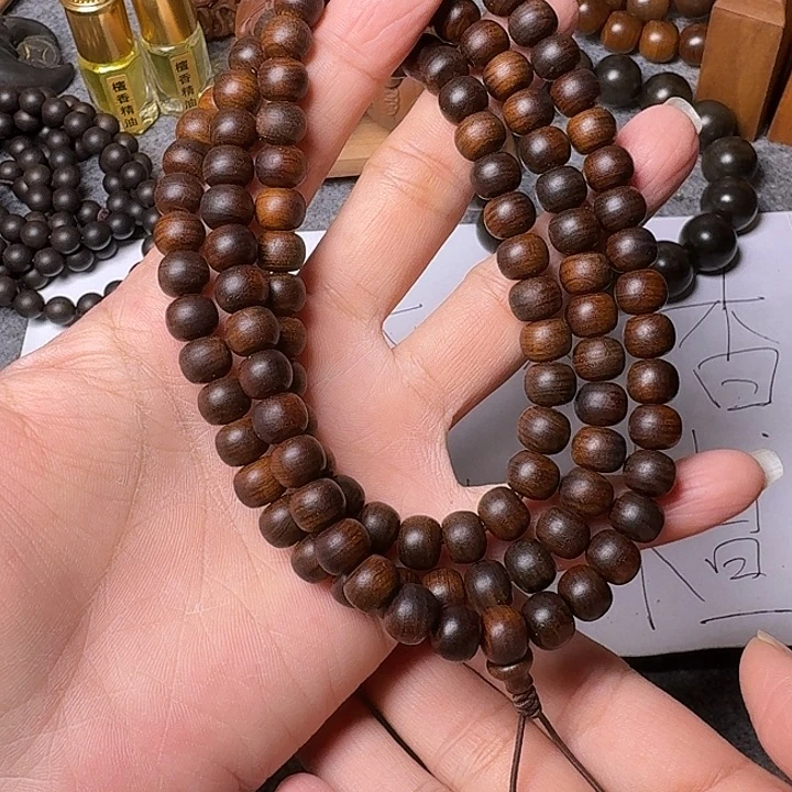 手串/手链檀香木老山檀香土埋老料7/8/108沉水粗抛