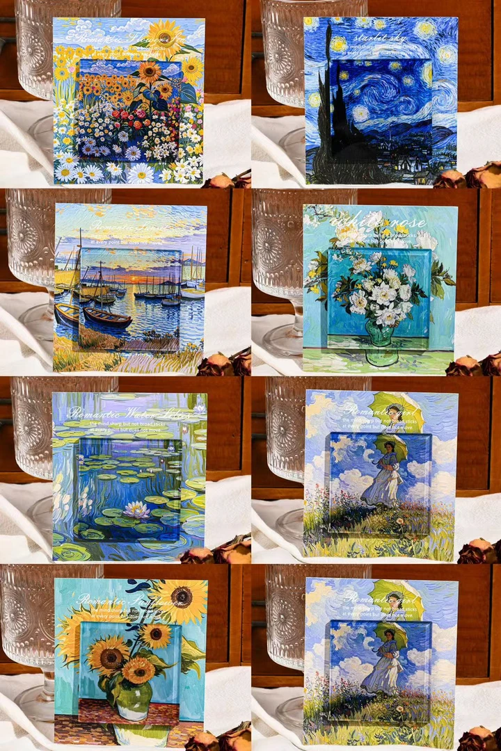 随机古典油画亚克力冰箱贴 欧中福袋下单可升级为金属冰箱贴