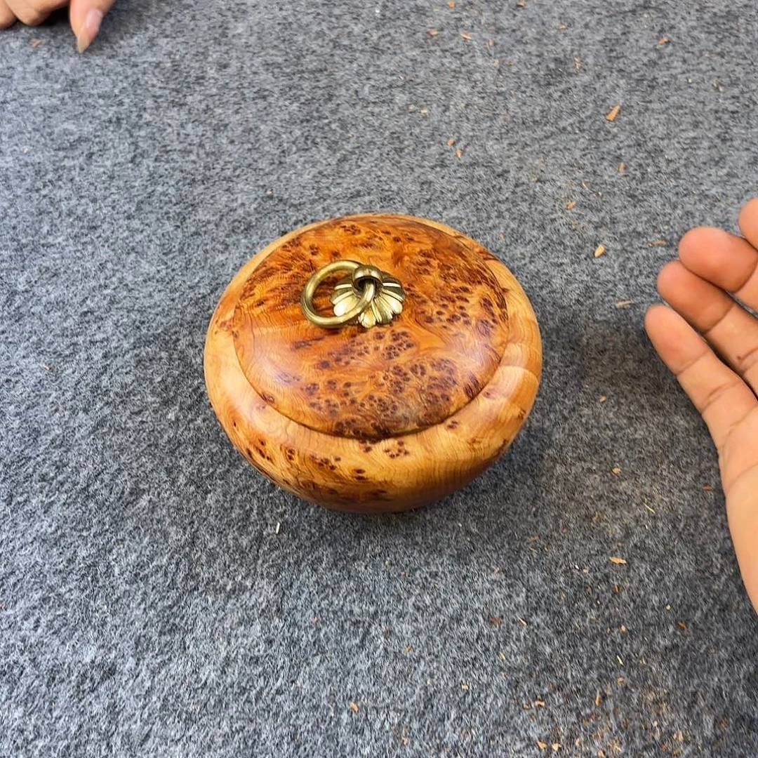 崖柏榴花茶叶罐精品