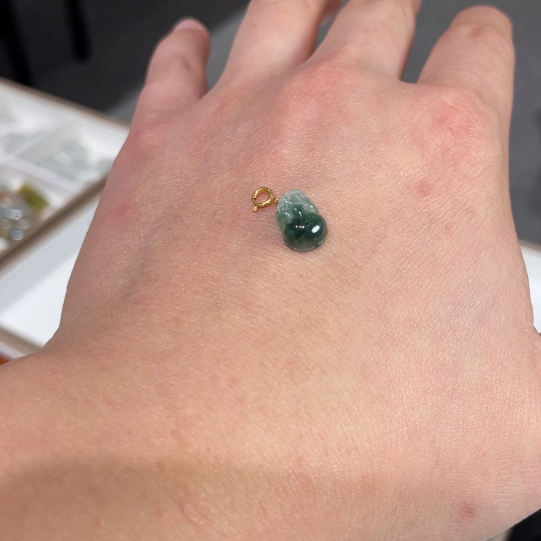 翡翠颈饰18K金镶嵌多样性发货 拍一发一