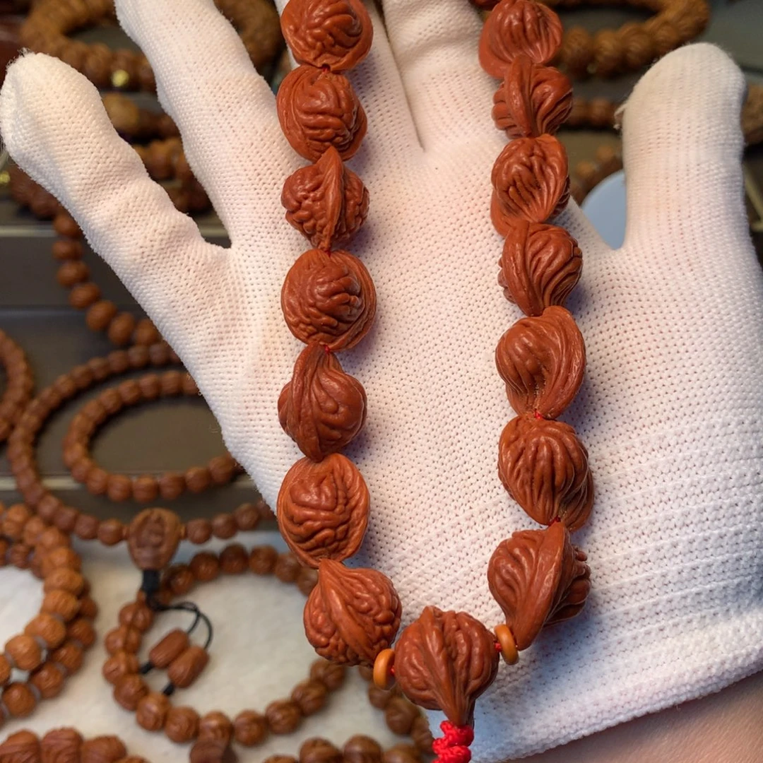 轻***山手串桃核秦岭龙纹