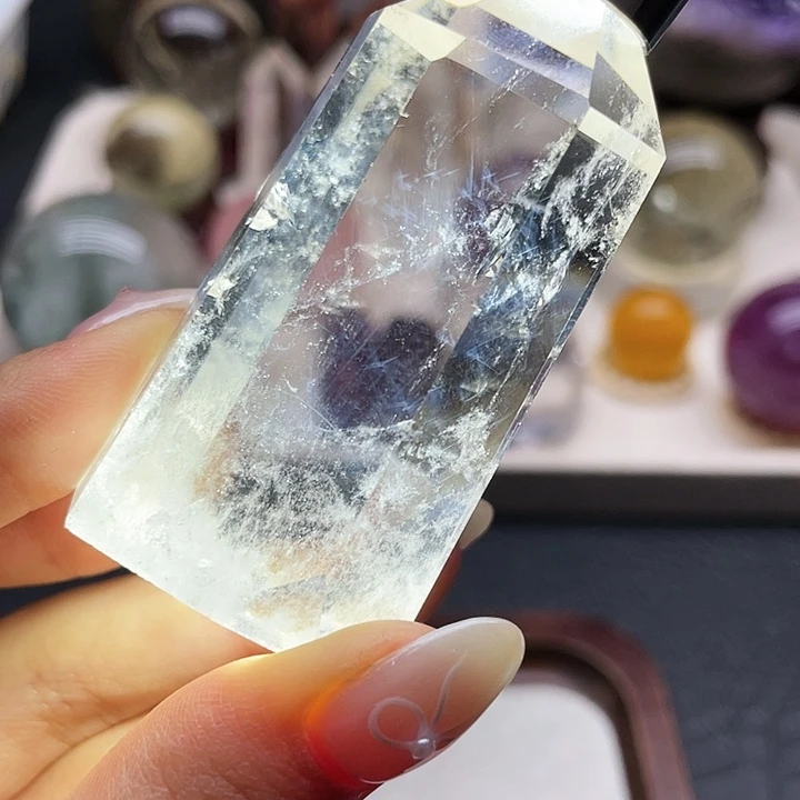 水晶珠宝半成品未镶嵌34蓝针柱