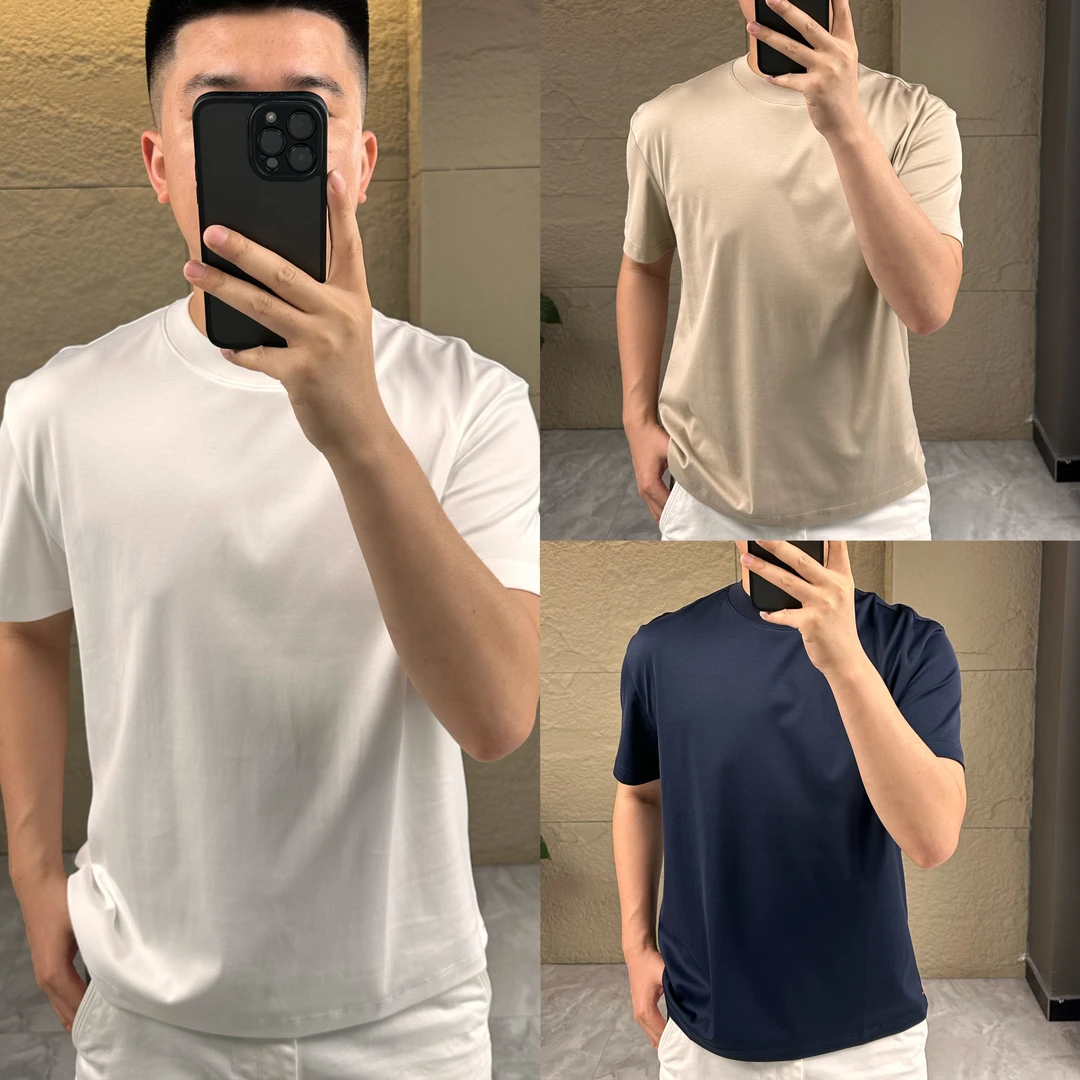 态度｜ B1080夏季男士简约“原纱长绒棉”纯色短袖T