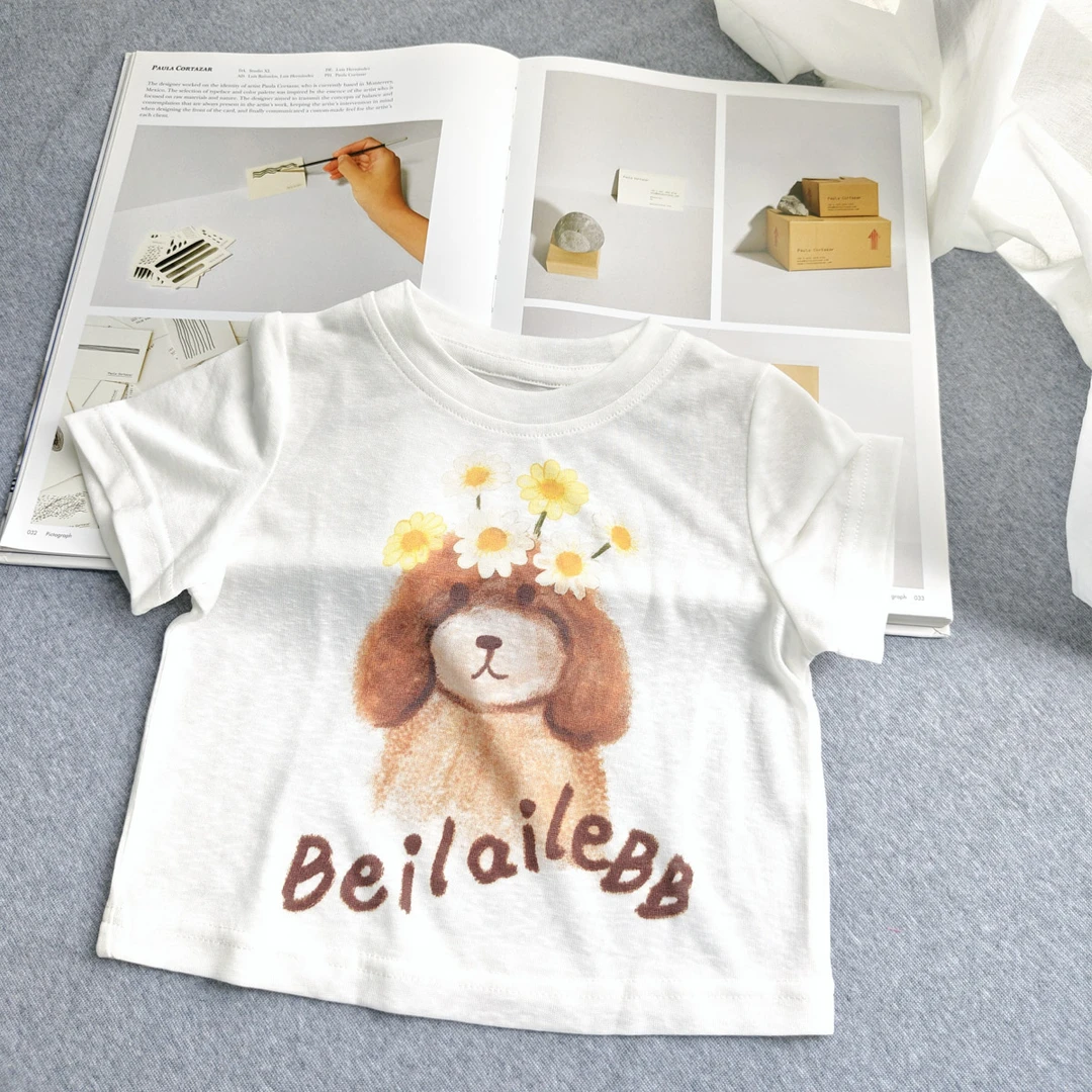 【莱赛尔卡通亲子T恤 小乐妈咪】婴儿男女童T恤休闲宝宝短袖T恤E23