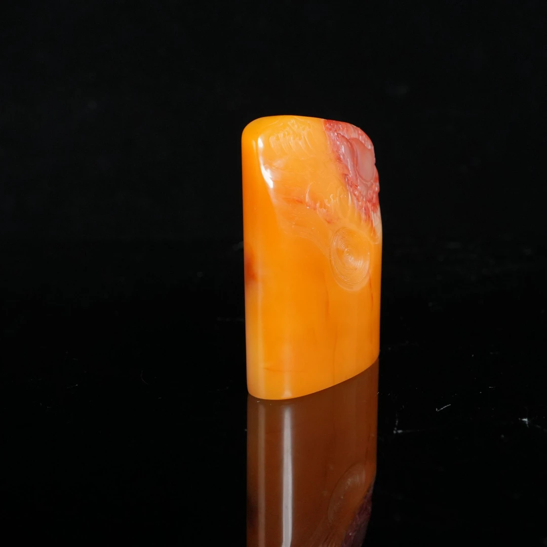 DY-B9118 寿山石 结晶性芙蓉石 龟虽寿随形章 44*17*52mm83.86g