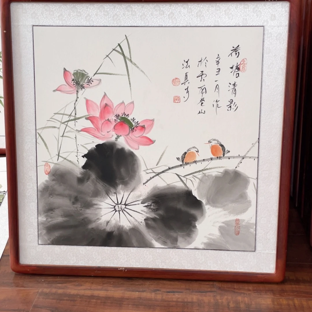 国画-****带框尺寸63*63厘米