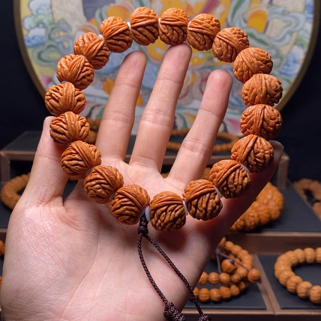 手串桃核龙纹桃核圆刺