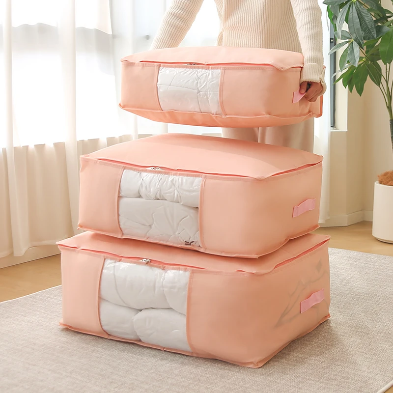 家用收纳袋子整理袋衣物棉被收纳袋大容量超大整理袋带视窗简约款