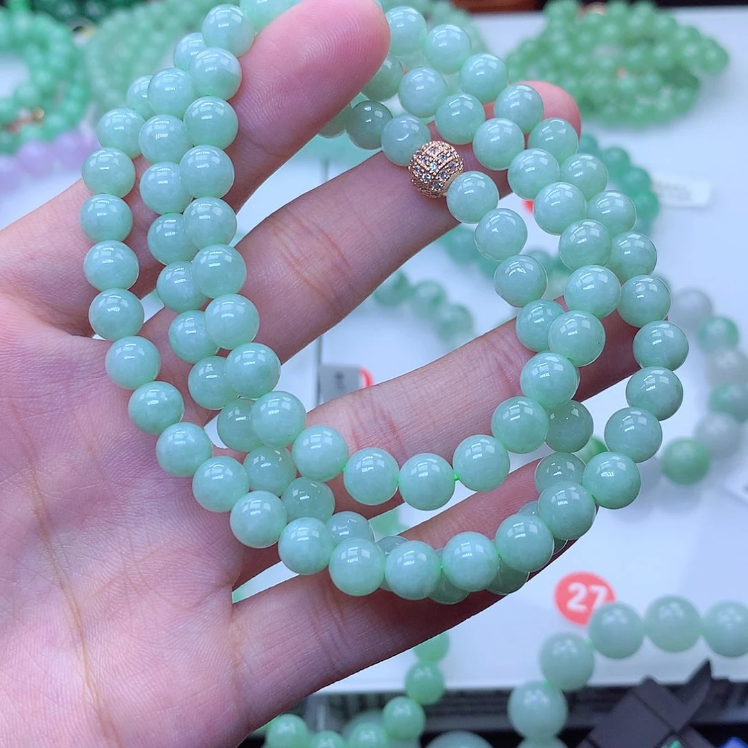 翡翠未镶嵌毛衣链