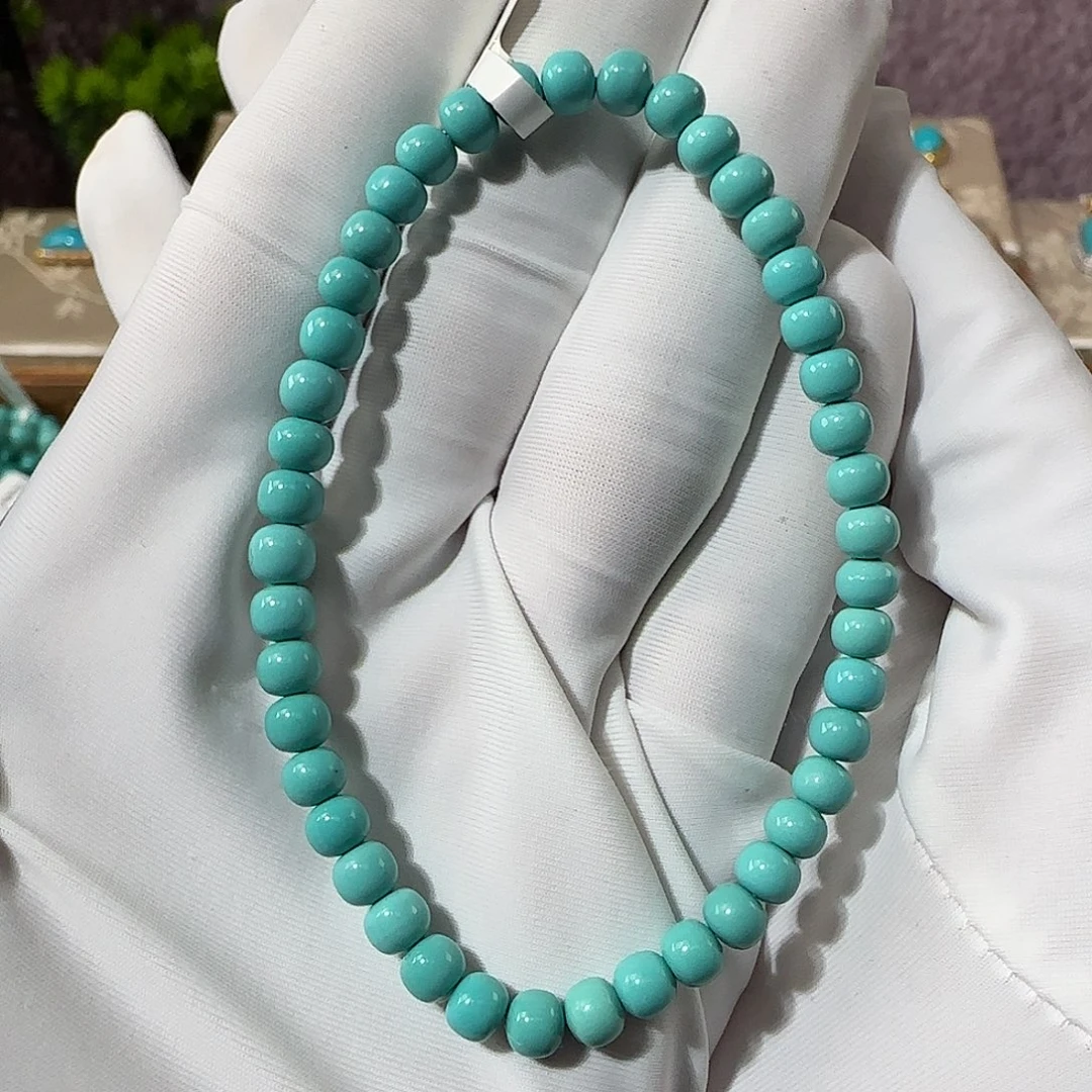 绿松石未镶嵌4mm➕老型手串