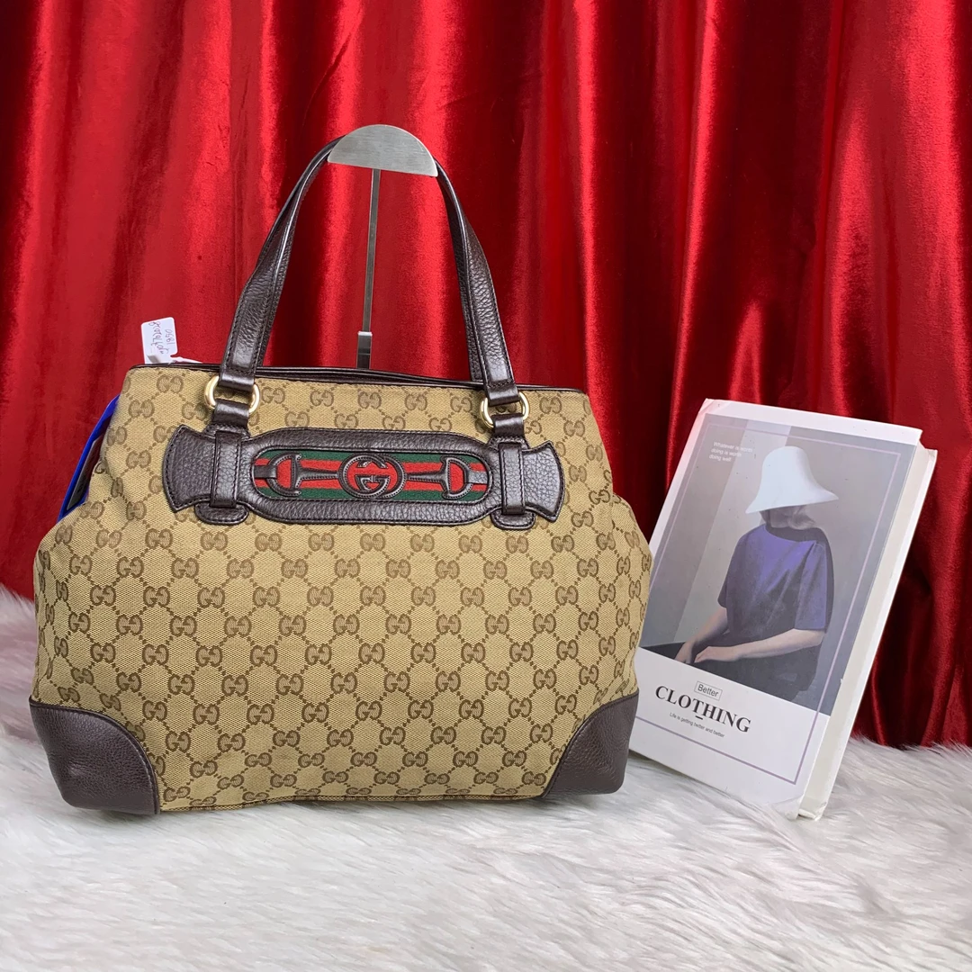 95新 GUCCI/古驰 老花单肩手提包/WJ09702028/2028