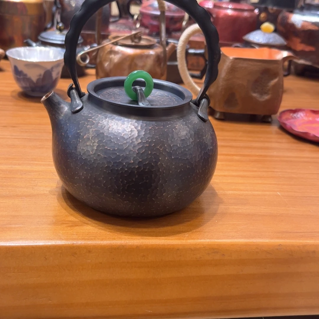500复古苹果壶手工锻打工艺