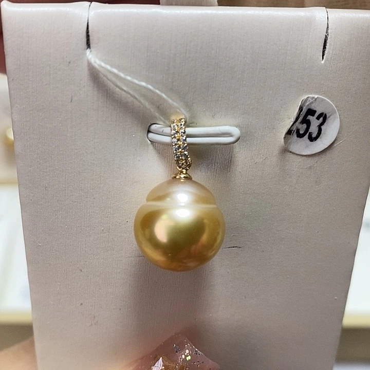 海水珍珠吊坠(不含链)18K金镶嵌
