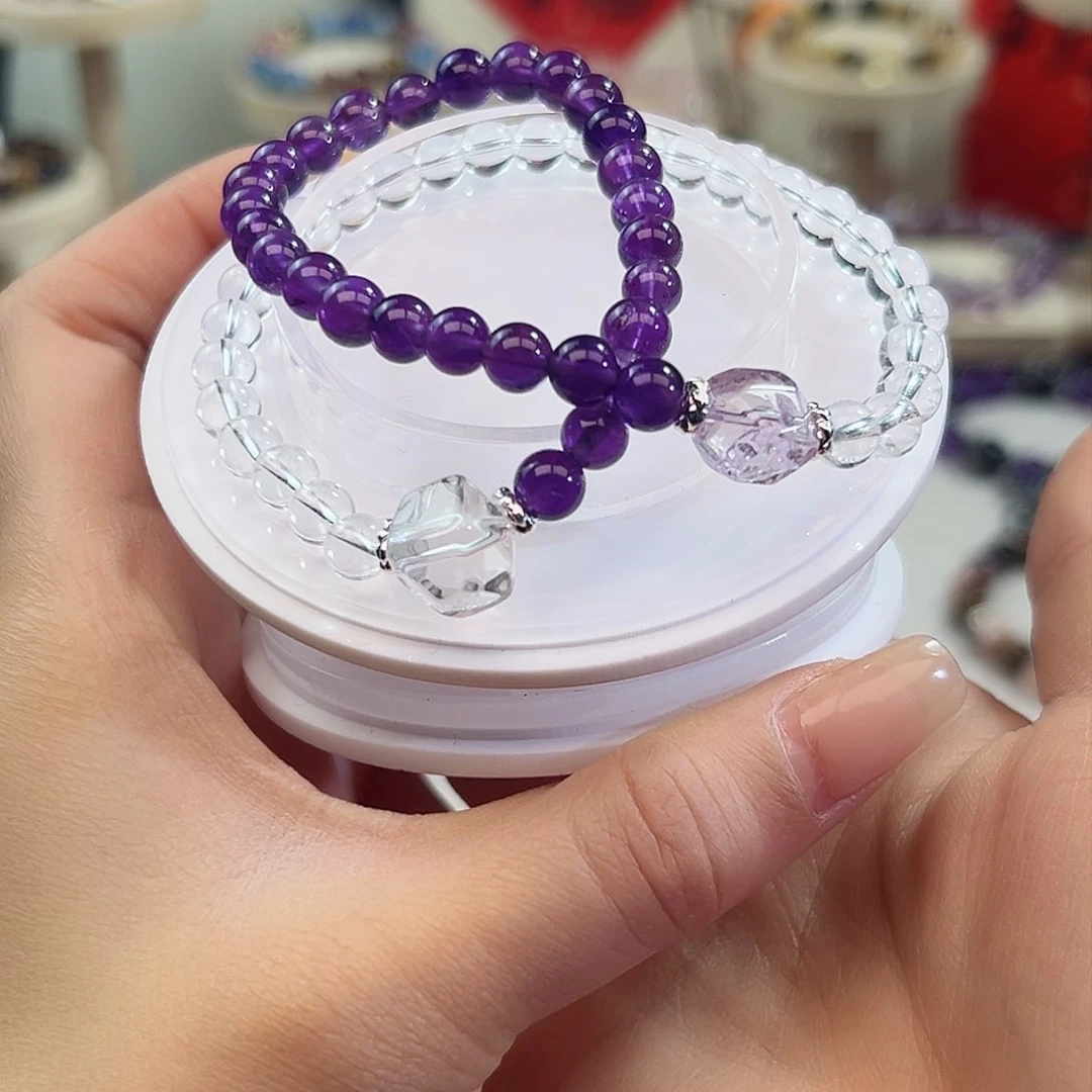 水晶手链未镶嵌紫水晶6m m