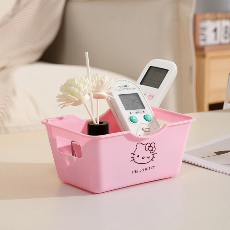 4个装 卡通迷你收纳盒 KT桌面可爱收纳盒 杂物化妆品首饰收纳盒