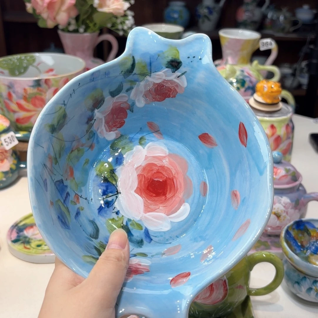 景德镇手绘高温釉下彩陶瓷茶具