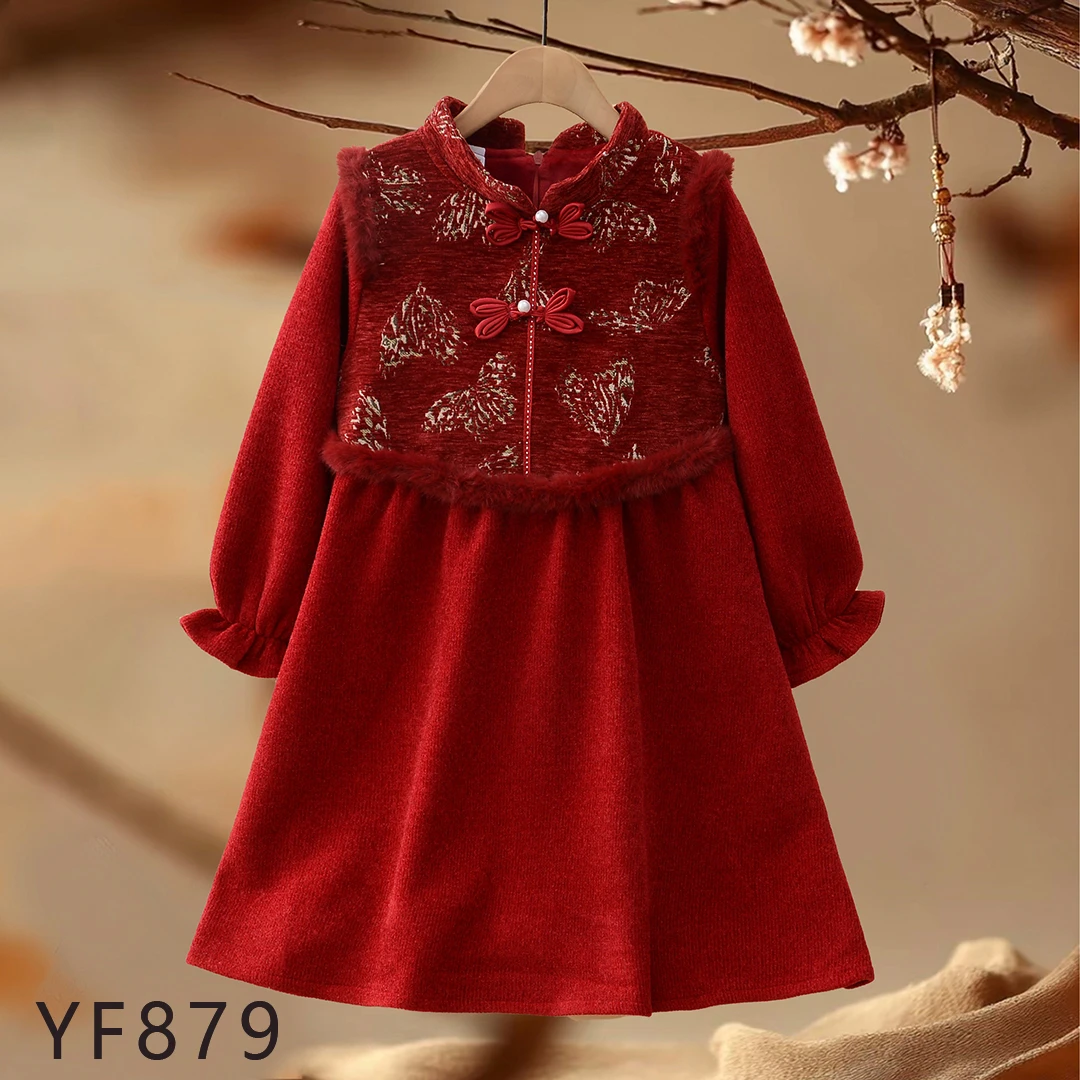 YF879国风儿童连衣裙