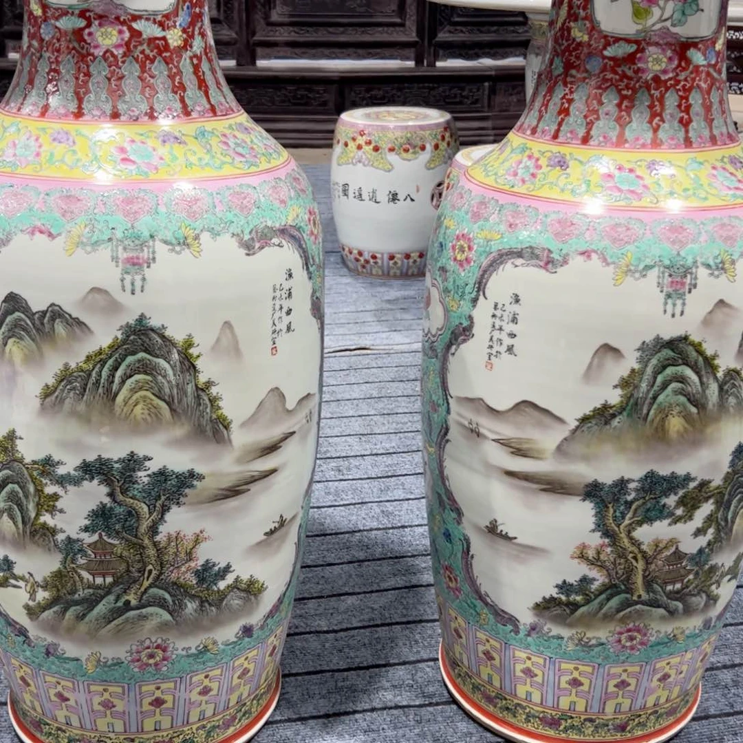 摆件自**魂景德镇陶瓷花瓶