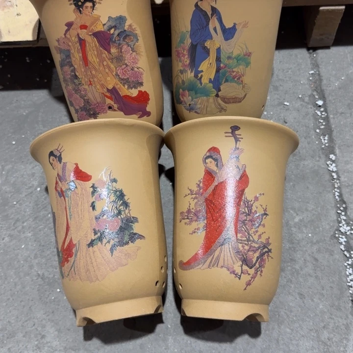 紫砂紫砂花盆破损补发高度22口径17四只