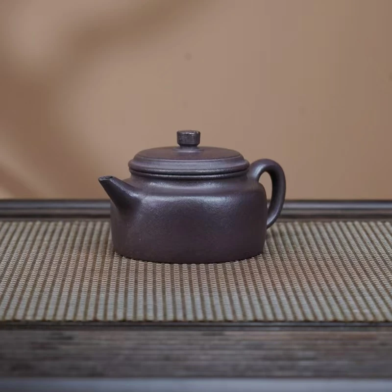 ZJF天青【剑流德钟200CC】宜兴黄龙山原矿手工紫砂壶